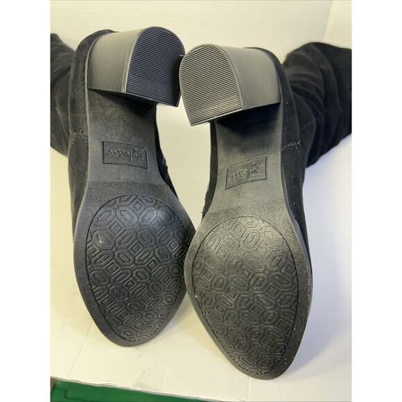 Style & Co Addy Women’s Boots Black Size 9 Faux Suede Winter Motorcycle Knee. - Picture 6 of 7